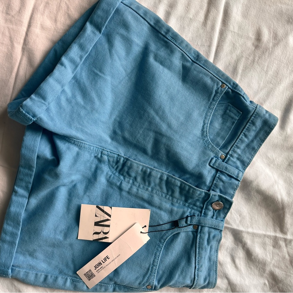 Zara bright blue shorts